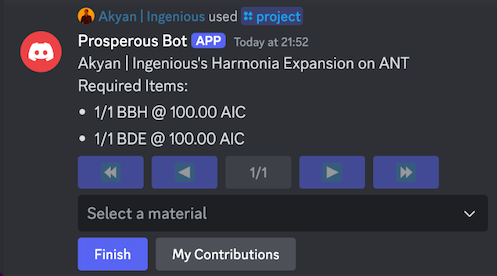 Example of order for multiple goods as a project order